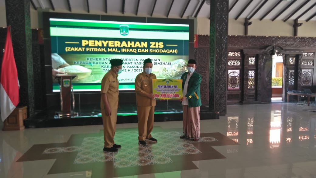 Penyerahan ZIS Kabupaten Pasuruan ke Ketua BAZNAS Kab. Pasuruan Tahun 2021