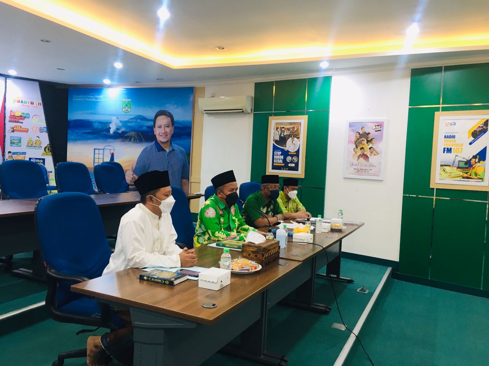 Pengajian Rutin dan Khotmil Qur'an secara virtual di Command Center Raci Kab. Pasuruan oleh Plh. Bapak Bupati Pasuruan
